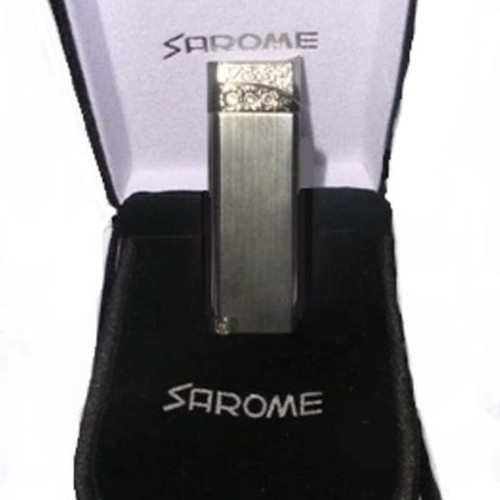 Αναπτήρας Sarome αερίου silver matt strass decor καινούργιος αμεταχείριστος