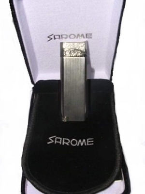 Αναπτήρας Sarome αερίου silver matt strass decor καινούργιος αμεταχείριστος