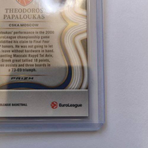 2025-26 Panini Select EuroLeague Score Select Throwback #9 Theodoros Papaloukas card