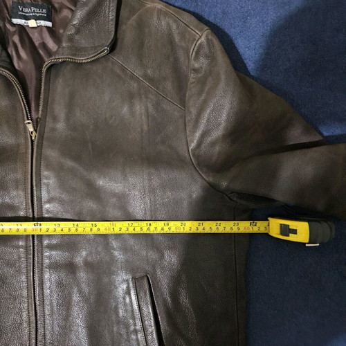 Vera Pelle leather jacket used, brown, size XL
