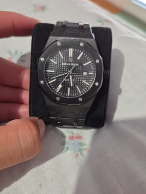 Ανδρικό ρολόι Didun Design Royal One σαν καινούργιο, πλήρες μαύρο quartz