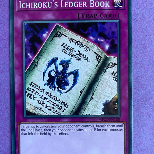 Yu-Gi-Oh Ichiroku’s Ledger Book MP23-EN108 Trap Card like new, 1st edition