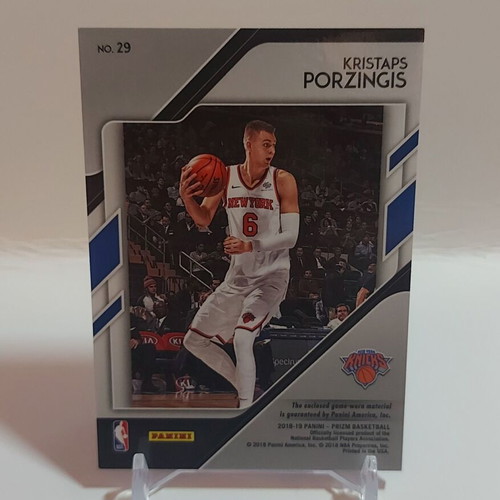 Panini Prizm Sensational Swatches Kristaps Porzingis jersey card new