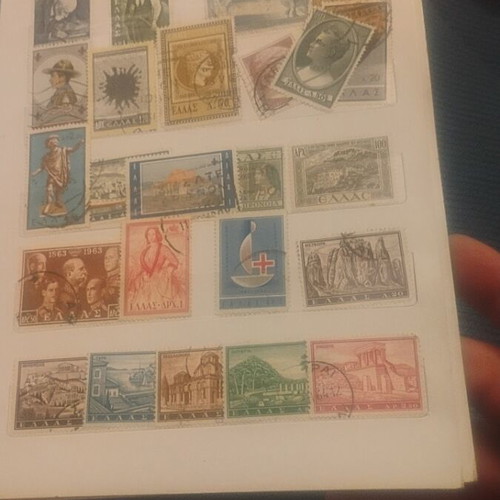 Stamp collection used from Greece