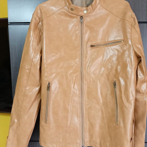 Men's leatherette jacket new, unused, beige