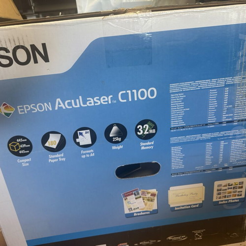 Epson Aculaser C1100 printer new without drum and toner