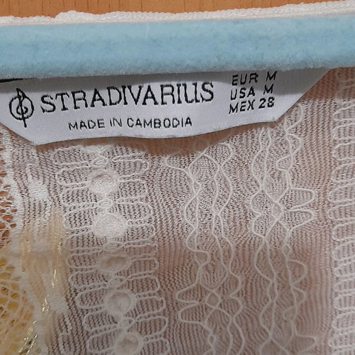 Stradivarius lace blouse beige color size M new