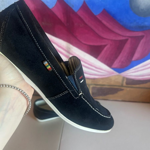 Giorgio Rinaldi men's suede loafers size 42, navy blue