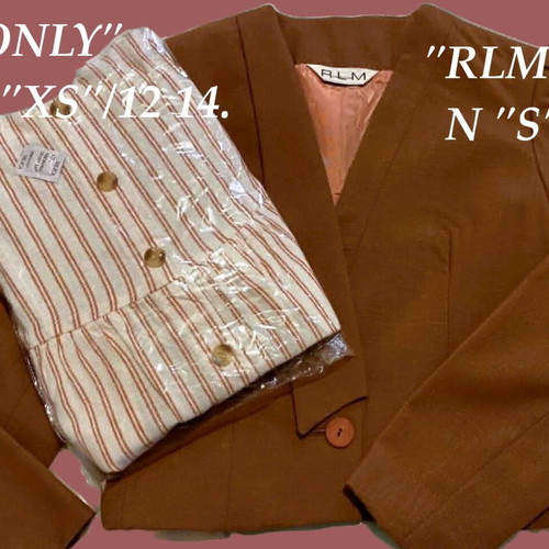 Only set dress and crop jacket brown like new, sizes XS/S