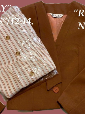Only set dress and crop jacket brown like new, sizes XS/S