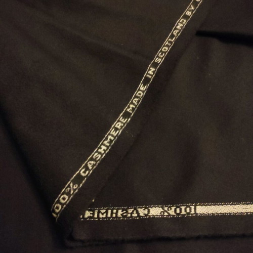 Fabric 100% cashmere Crombie Scotland new, 158x187 cm, navy blue