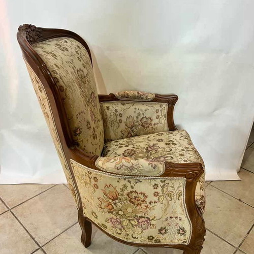 Set of 2 armchairs used with carved wooden details 97x70x54