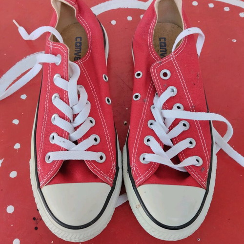 All Star casual shoes new, white and red