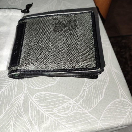 La Martina men's wallet used, gray and black