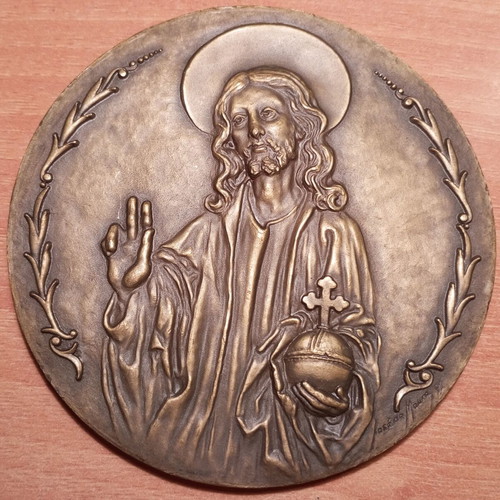 Jesus Christ copper engraving new, signed by José de Moura