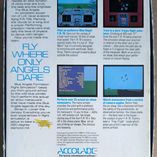 Blue Angels Formation Flight Simulation Amiga like new