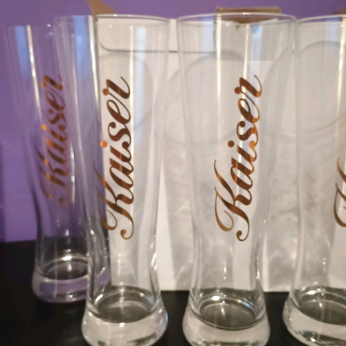 Kaiser 0.5lt beer glasses new, set of 6