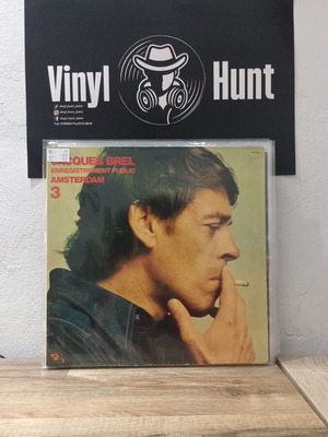 Jacques Brel Amsterdam 3 vinyl record used, pop