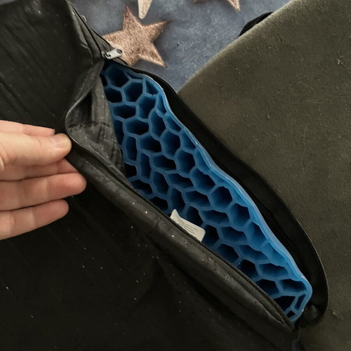 Anatomic gel back and seat pillow for office chair used
