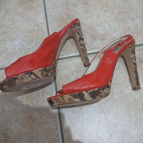 Paul&Joe red high-heeled women's sandals, size 40