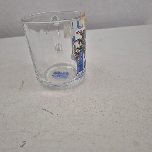 Glass Mug "Koryschades" Evia Greece Souvenir New