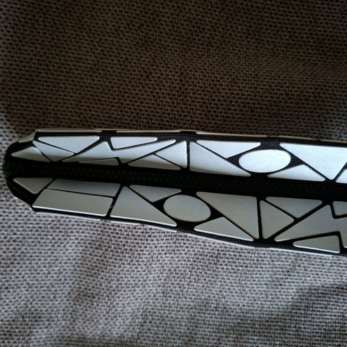 Toiletry bag new, black and silver