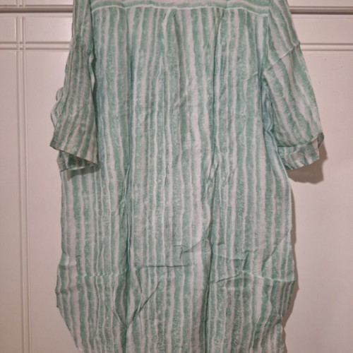 Striped shirt white and mint like new, size L-XL