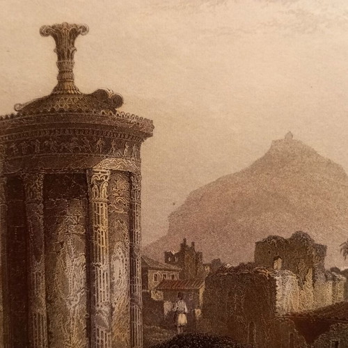 Lysicrates Monument engraving used from 1840 with frame
