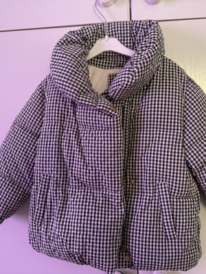 Mango quilted checked jacket for girls, size 3-4 years / 104 cm