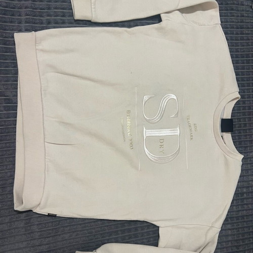 Superdry Hoodie size Medium No38 new beige cotton sweatshirt