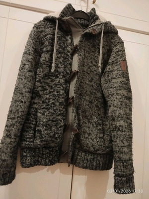 Funky Buddha men's cardigan jacket large like new, black gray