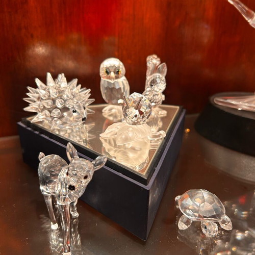 Swarovski crystal animal figurines like new, collectible