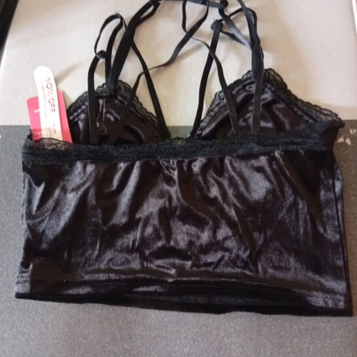 Romwe top size L καινούργιο, μαύρο με δαντέλα