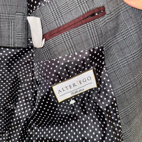 Checked suit set N54 Alter Ego Greek production like new, gray