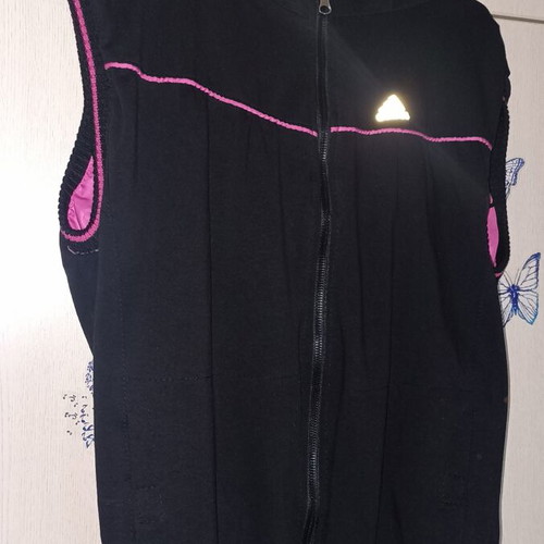 Adidas double face women's vest medium like new, black and pink