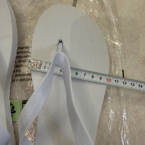 White Flip Flops new, size L/XL