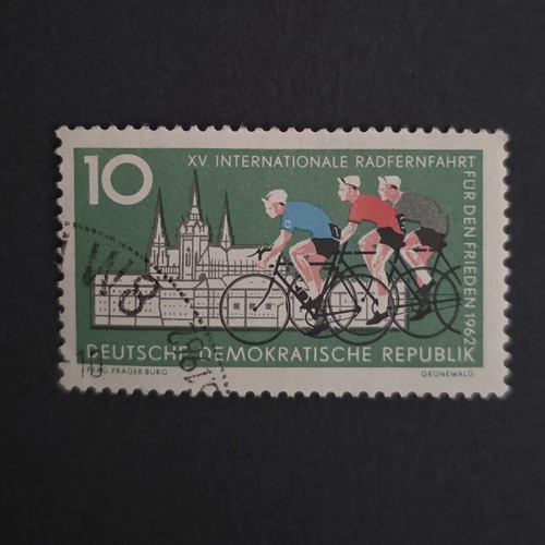 Vintage stamp collection used, 6 pieces from DDR and Romania 1960-1962