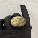 Labradorite ring with yellow fire, new