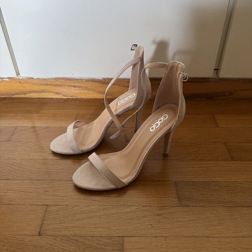 Tsoukalas Shoes women's apricot suede sandals size 39 new
