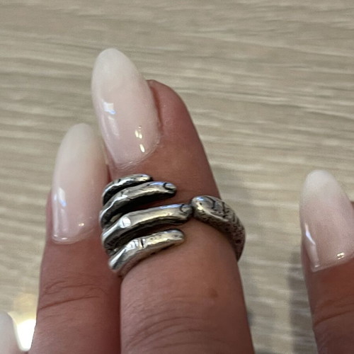 925 silver ring hand design, size 51