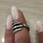 925 silver ring hand design, size 51