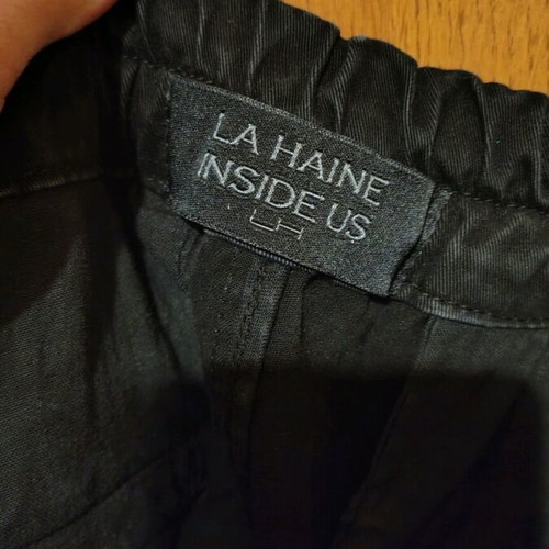 La Haine black pants large slim fit elastic like new