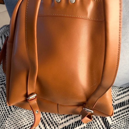 FRNC backpack medium size camel color eco leather like new