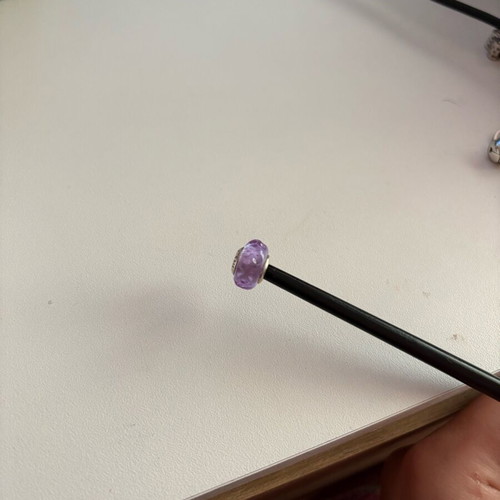 Pandora purple round charm new