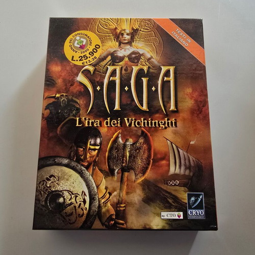 Saga Rage of the Vikings PC game complete like new big box 1998