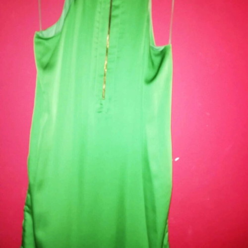 Zara satin off-shoulder dress like new, green, size M