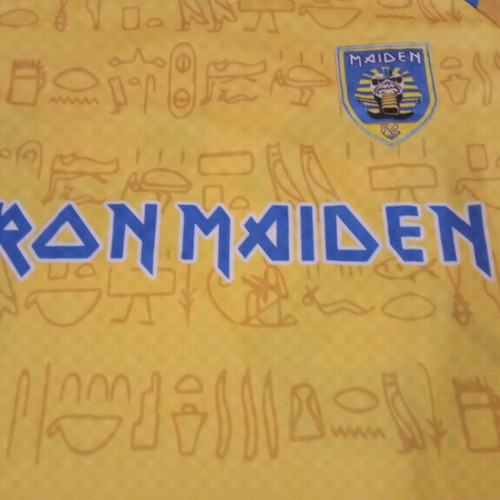 Iron Maiden T-shirt XLarge Powerslave new, yellow polyester