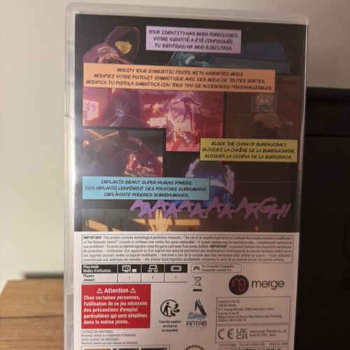 Foreclosed Nintendo Switch game like new, cyberpunk action-adventure