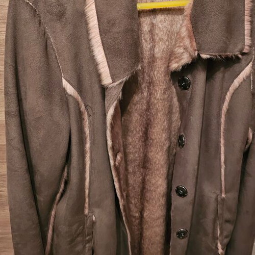 Women's reversible mouton coat new, size L-XL