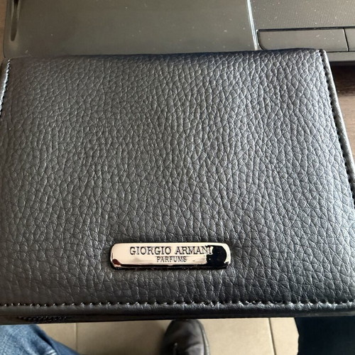 Giorgio Armani wallet new, genuine leather, black